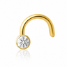 Seraphina - Nez  Stud - Finition Or - 1.0*6*2.5mm - Zircon Blanc