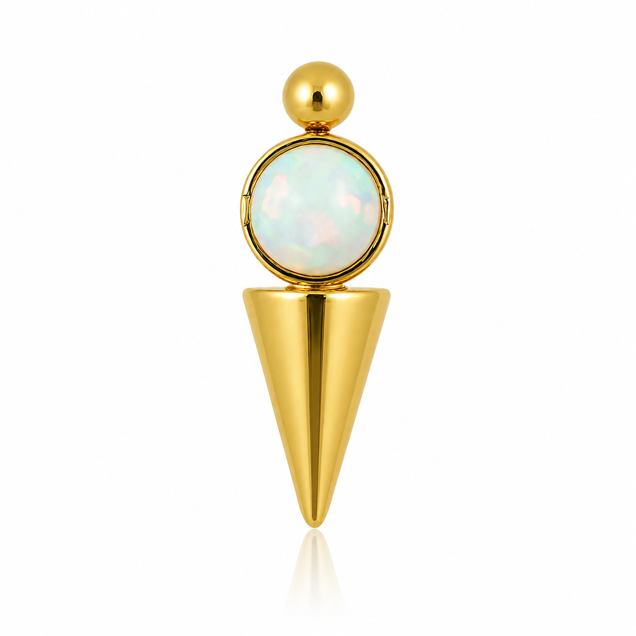 Jasmine - Labret Titane F136 - Finition Or - Opale