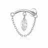 Anaïs - Labret Filetage Interne - Titane - Finition Argent