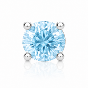 Cosima - Labret Filetage Interne - Finition Argent -  0.9 * 8 mm- Zircon Bleu