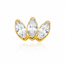 Sonia - Labret Filetage Interne - Finition Or - M0.9(16G)
