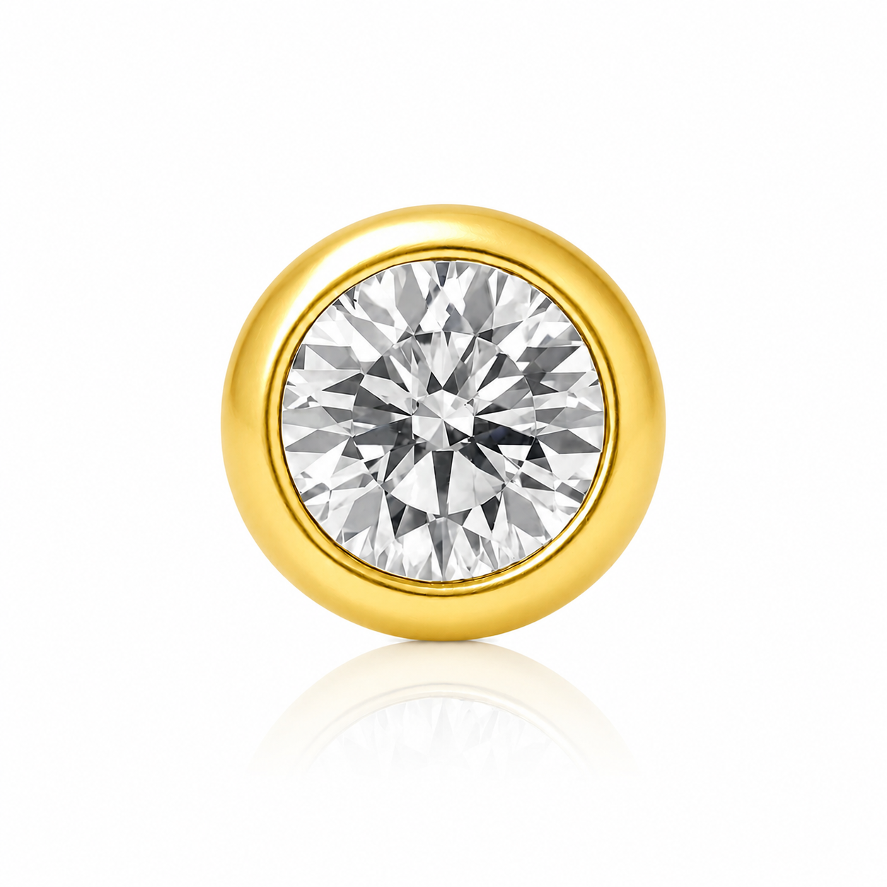 Kaia - Labret Filetage Interne - Finition Or - 1.2*8*2mm - Zircon Blanc