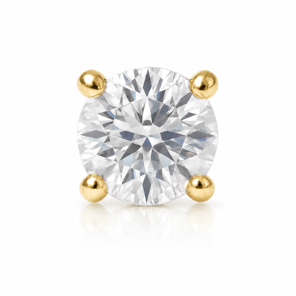 Liora - Labret Filetage Interne - Finition Or - 1.2*8*2.5mm - Zircon Blanc