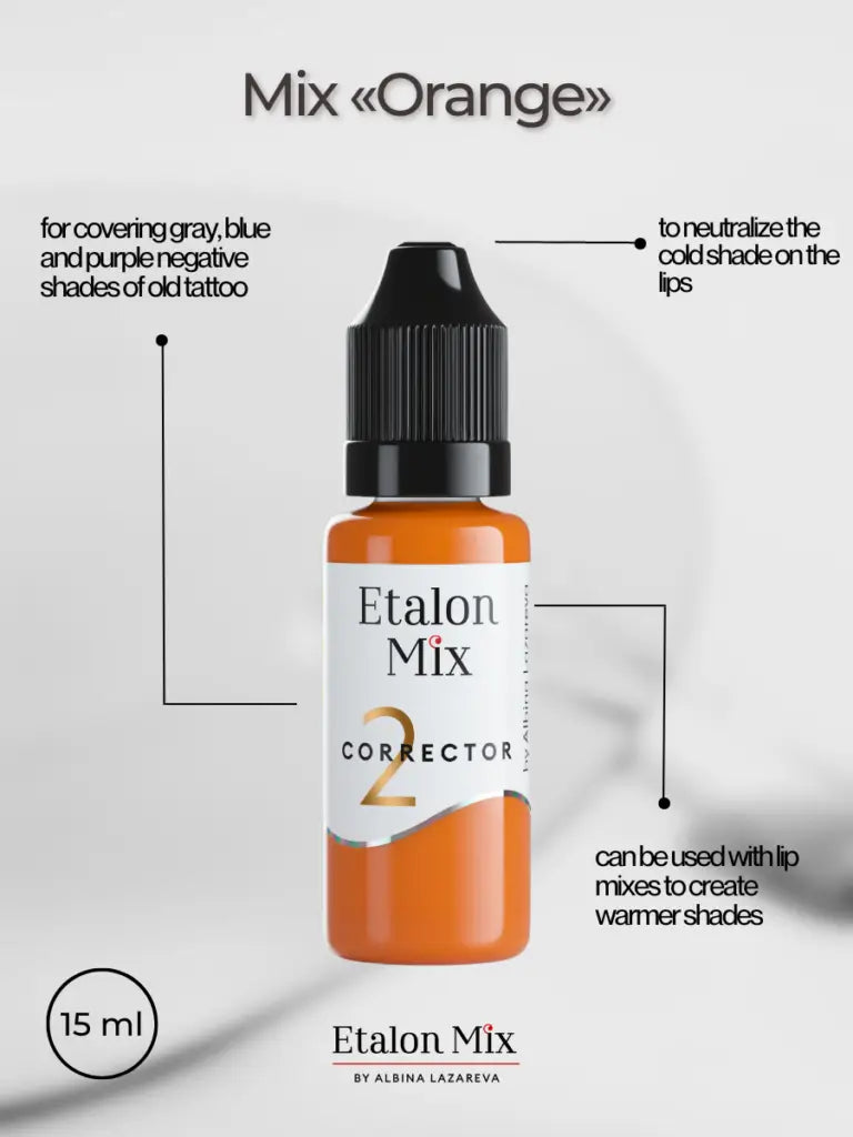Corrector 2 Orange - Pigment pour maquillage permanent Correcteur - 15 ml