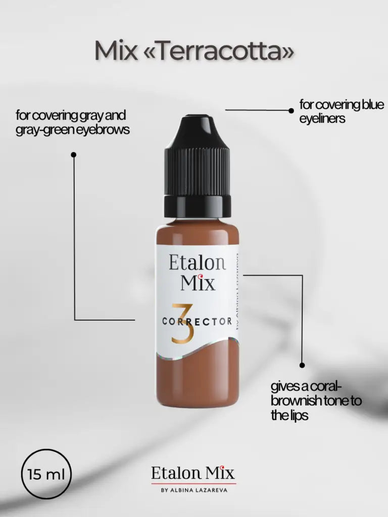Corrector 3 Terracotta - Pigment pour maquillage permanent Correcteur - 15 ml